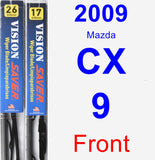 Front Wiper Blade Pack for 2009 Mazda CX-9 - Vision Saver