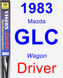 Driver Wiper Blade for 1983 Mazda GLC - Vision Saver