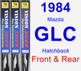 Front & Rear Wiper Blade Pack for 1984 Mazda GLC - Vision Saver