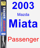 Passenger Wiper Blade for 2003 Mazda Miata - Vision Saver