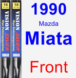 Front Wiper Blade Pack for 1990 Mazda Miata - Vision Saver