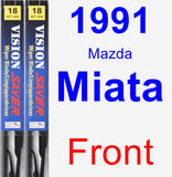 Front Wiper Blade Pack for 1991 Mazda Miata - Vision Saver