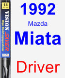 Driver Wiper Blade for 1992 Mazda Miata - Vision Saver