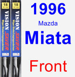 Front Wiper Blade Pack for 1996 Mazda Miata - Vision Saver