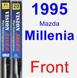 Front Wiper Blade Pack for 1995 Mazda Millenia - Vision Saver