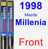 Front Wiper Blade Pack for 1998 Mazda Millenia - Vision Saver