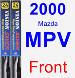 Front Wiper Blade Pack for 2000 Mazda MPV - Vision Saver