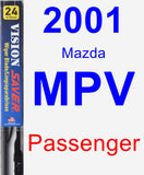 Passenger Wiper Blade for 2001 Mazda MPV - Vision Saver