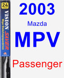 Passenger Wiper Blade for 2003 Mazda MPV - Vision Saver