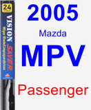 Passenger Wiper Blade for 2005 Mazda MPV - Vision Saver