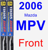 Front Wiper Blade Pack for 2006 Mazda MPV - Vision Saver