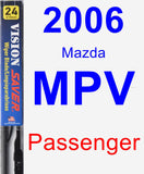 Passenger Wiper Blade for 2006 Mazda MPV - Vision Saver