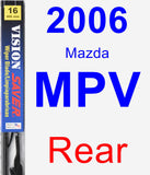 Rear Wiper Blade for 2006 Mazda MPV - Vision Saver