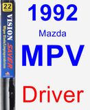 Driver Wiper Blade for 1992 Mazda MPV - Vision Saver