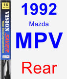 Rear Wiper Blade for 1992 Mazda MPV - Vision Saver