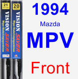 Front Wiper Blade Pack for 1994 Mazda MPV - Vision Saver