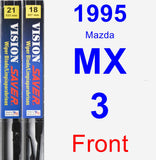 Front Wiper Blade Pack for 1995 Mazda MX-3 - Vision Saver