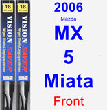 Front Wiper Blade Pack for 2006 Mazda MX-5 Miata - Vision Saver