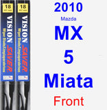 Front Wiper Blade Pack for 2010 Mazda MX-5 Miata - Vision Saver