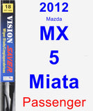 Passenger Wiper Blade for 2012 Mazda MX-5 Miata - Vision Saver