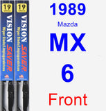 Front Wiper Blade Pack for 1989 Mazda MX-6 - Vision Saver