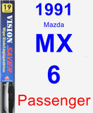 Passenger Wiper Blade for 1991 Mazda MX-6 - Vision Saver