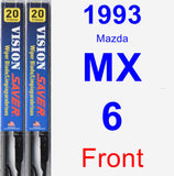 Front Wiper Blade Pack for 1993 Mazda MX-6 - Vision Saver