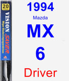 Driver Wiper Blade for 1994 Mazda MX-6 - Vision Saver