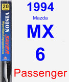 Passenger Wiper Blade for 1994 Mazda MX-6 - Vision Saver