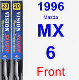 Front Wiper Blade Pack for 1996 Mazda MX-6 - Vision Saver