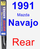 Rear Wiper Blade for 1991 Mazda Navajo - Vision Saver