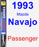 Passenger Wiper Blade for 1993 Mazda Navajo - Vision Saver