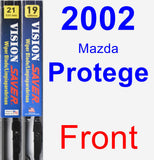 Front Wiper Blade Pack for 2002 Mazda Protege - Vision Saver