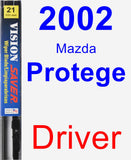 Driver Wiper Blade for 2002 Mazda Protege - Vision Saver