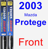 Front Wiper Blade Pack for 2003 Mazda Protege - Vision Saver