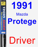 Driver Wiper Blade for 1991 Mazda Protege - Vision Saver