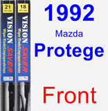 Front Wiper Blade Pack for 1992 Mazda Protege - Vision Saver