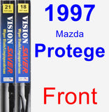 Front Wiper Blade Pack for 1997 Mazda Protege - Vision Saver