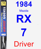 Driver Wiper Blade for 1984 Mazda RX-7 - Vision Saver