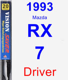 Driver Wiper Blade for 1993 Mazda RX-7 - Vision Saver