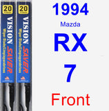 Front Wiper Blade Pack for 1994 Mazda RX-7 - Vision Saver