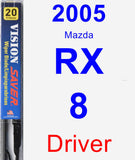 Driver Wiper Blade for 2005 Mazda RX-8 - Vision Saver