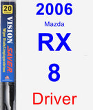 Driver Wiper Blade for 2006 Mazda RX-8 - Vision Saver