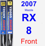 Front Wiper Blade Pack for 2007 Mazda RX-8 - Vision Saver