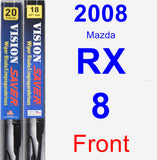 Front Wiper Blade Pack for 2008 Mazda RX-8 - Vision Saver