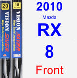 Front Wiper Blade Pack for 2010 Mazda RX-8 - Vision Saver