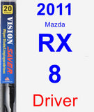 Driver Wiper Blade for 2011 Mazda RX-8 - Vision Saver