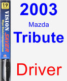 Driver Wiper Blade for 2003 Mazda Tribute - Vision Saver