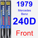 Front Wiper Blade Pack for 1979 Mercedes-Benz 240D - Vision Saver