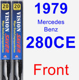 Front Wiper Blade Pack for 1979 Mercedes-Benz 280CE - Vision Saver